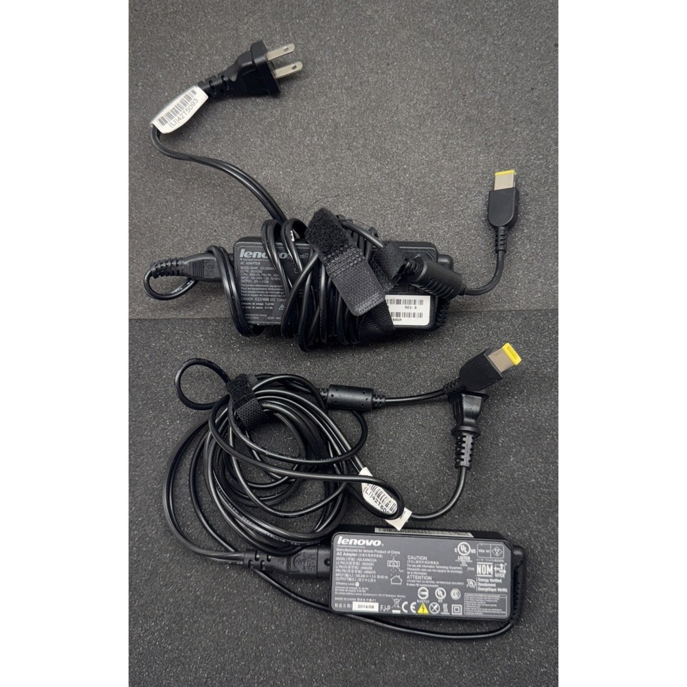 Lot of 2 Genuine Lenovo ThinkPad OEM AC Power Adapters 20V Tested